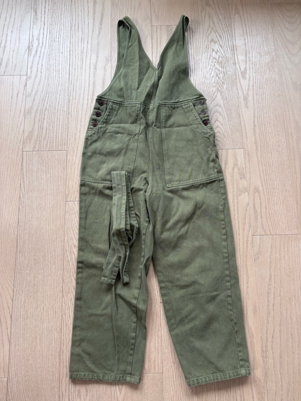 Alex Mill Ollie 100% Cotton Overalls Jumpsuit Womens Size XS Olive
